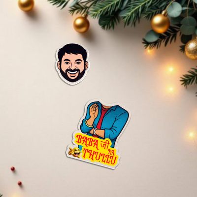 Baba Ji Ka Thullu Bobblehead Funny Caricature for Car Dashboard & Home Tabletop Decor Funny Decorative Items Gift for Friends Solar Powered Moving Head